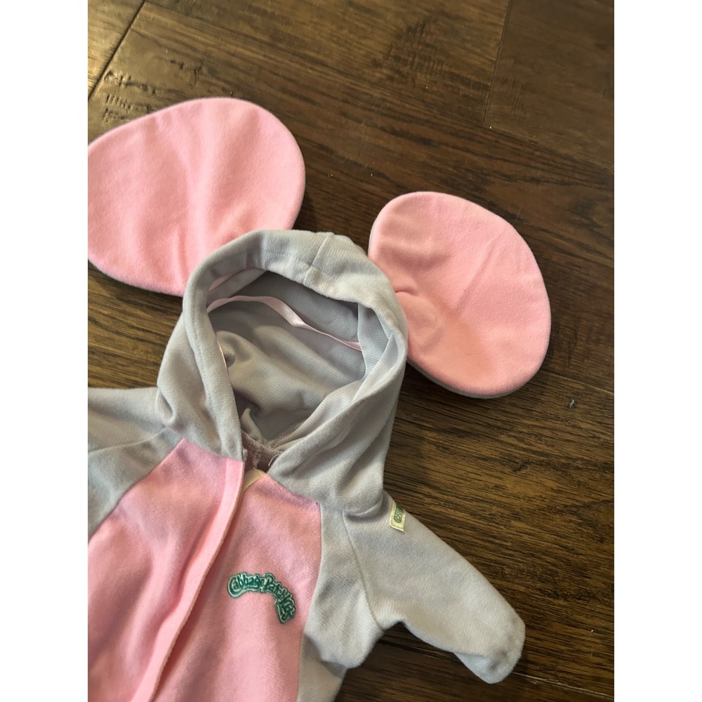 1984 VTG Cabbage Patch Kids Mouse Costume Footed Pajamas Romper Hooded outfit - Picture 4 of 5